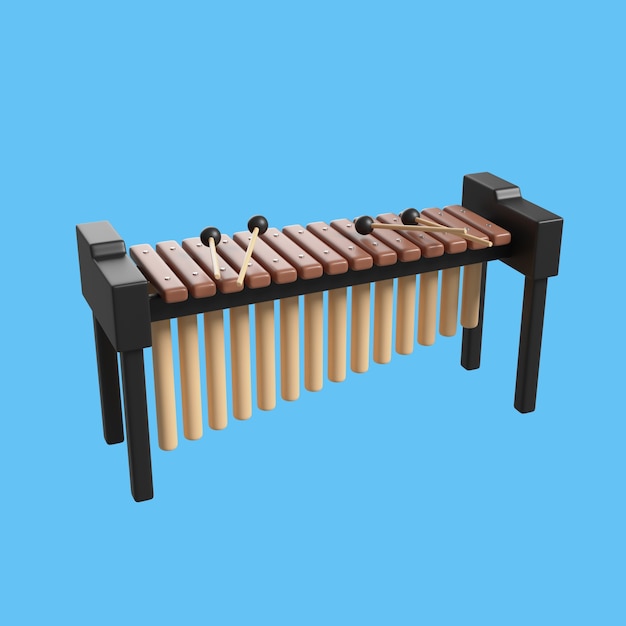 PSD gratuito representación 3d del instrumento de icono