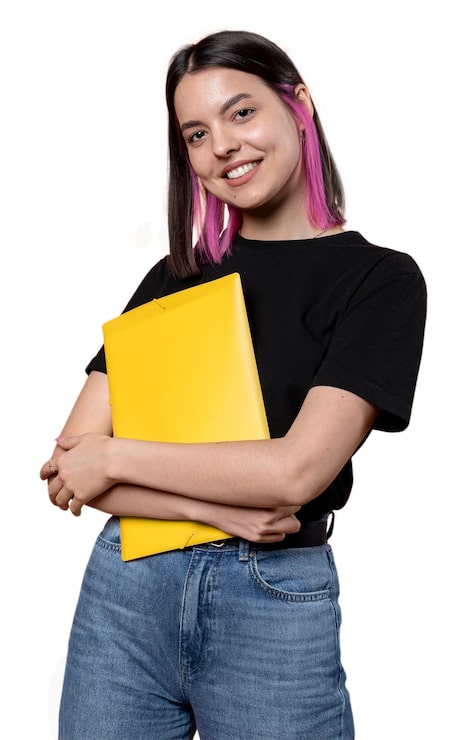 PSD gratuito retrato de una adolescente aislada