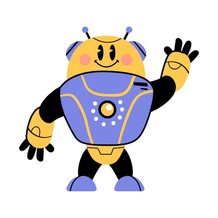 PSD gratuito robot carino isolato