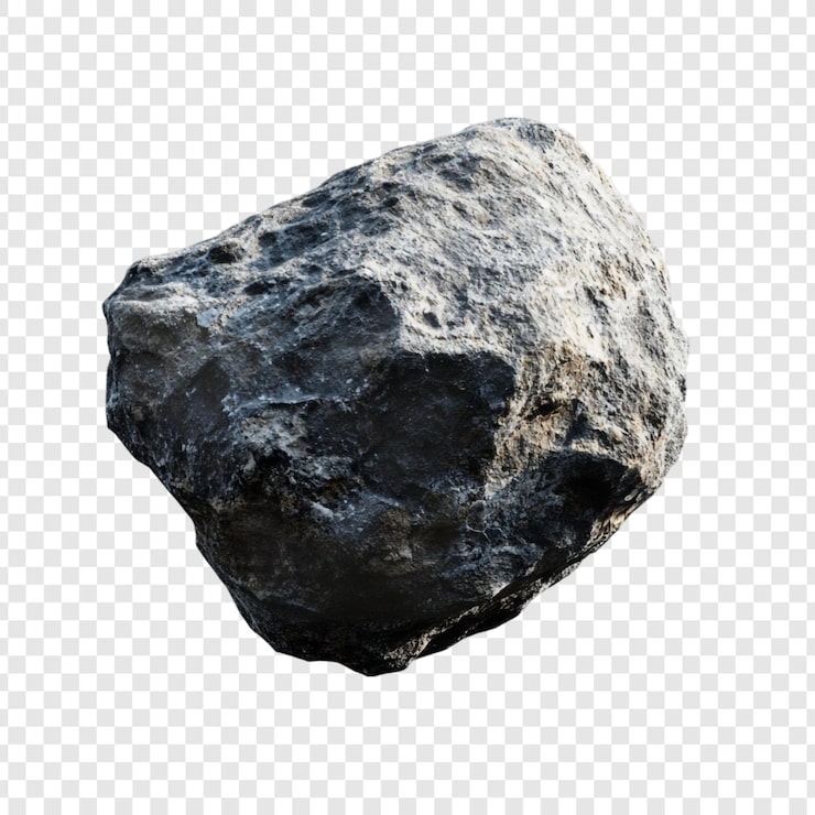 PSD gratuito roca aislada de gran roca gris renderizada en 3d