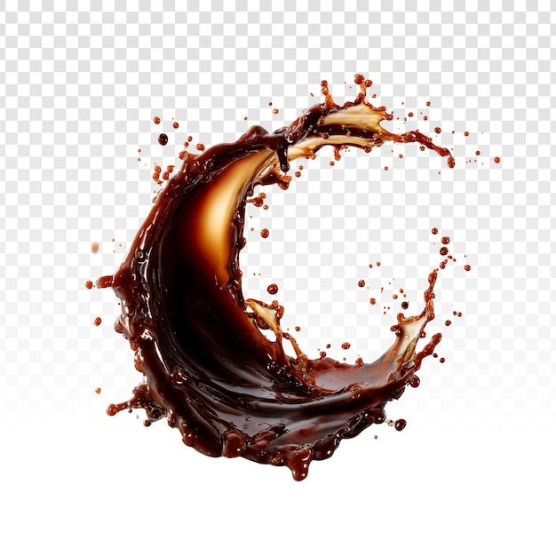 PSD gratuito salpicadura dinámica de líquido de café o cola