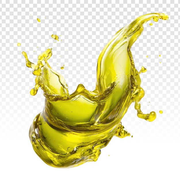 PSD gratuito salpicaduras dinámicas de líquido amarillo