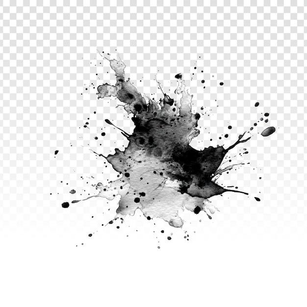 PSD gratuito las salpicaduras de tinta negra