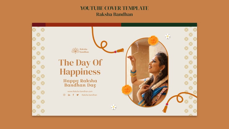PSD Gratis sampul youtube perayaan raksha bandhan