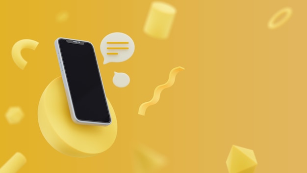 PSD gratuito sfondo astratto con telefono