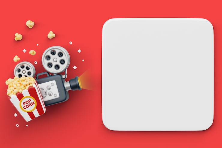 PSD gratuito sfondo banner vuoto cinema 3d