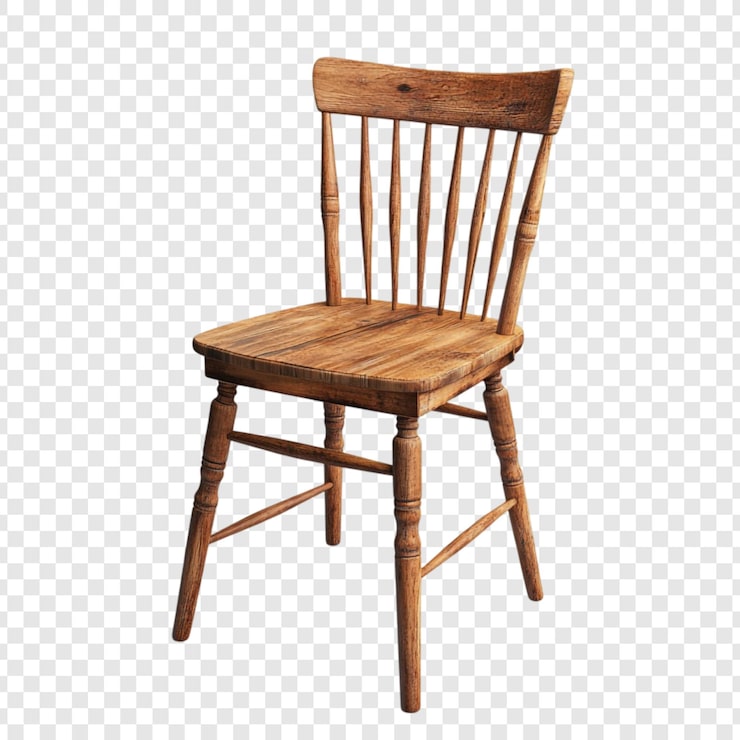 PSD gratuito una silla de madera rústica de diseño clásico