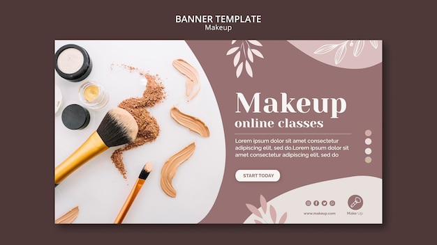 Gratis PSD sjabloon voor spandoek make-up concept