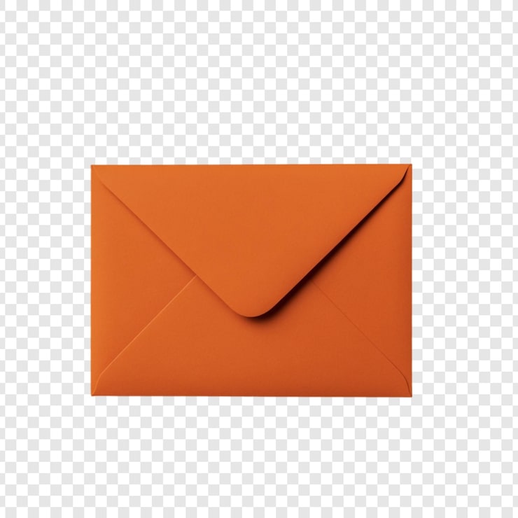 PSD gratuito un sobre naranja vibrante un diseño sencillo y limpio