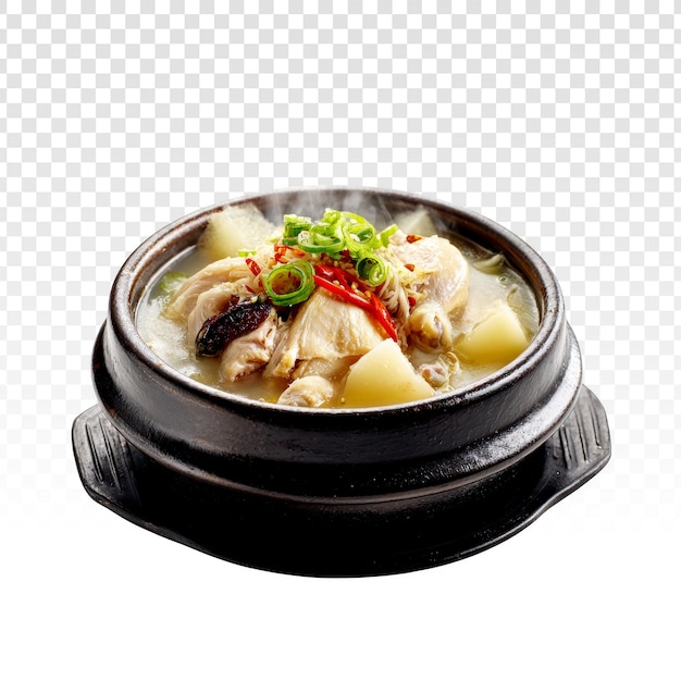PSD gratuito sopa tradicional coreana de pollo samgyetang