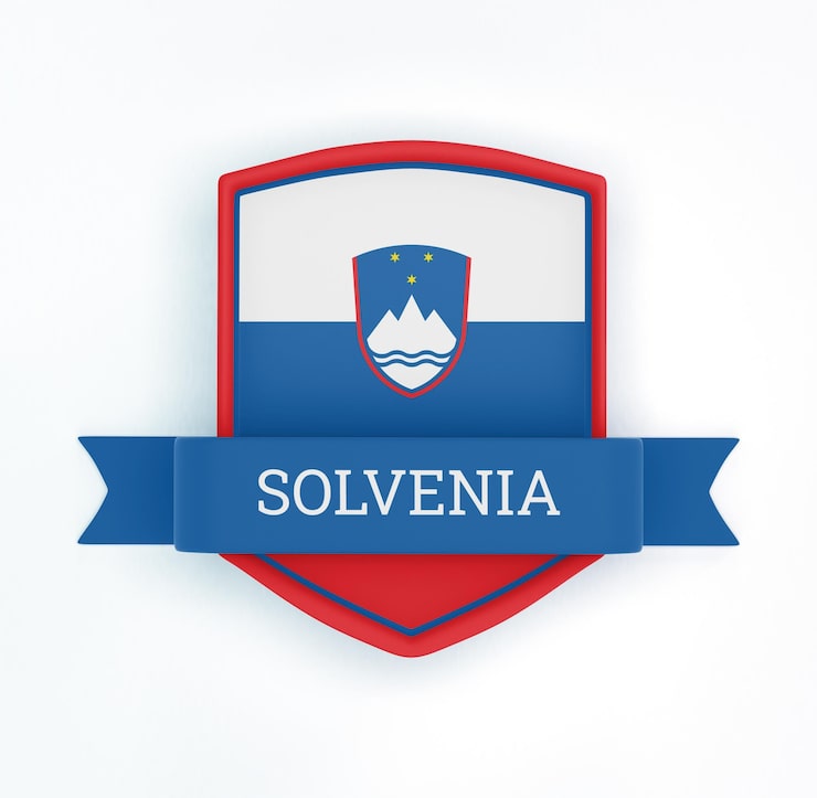 PSD Gratis spanduk lencana solvenia