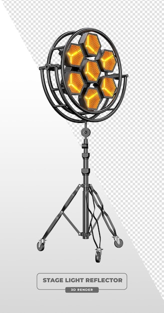 Gratis PSD stage light reflector 3d-rendering