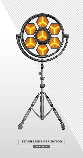 Gratis PSD stage light reflector 3d-rendering