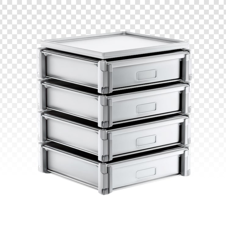 Gratis PSD stapelbare modulaire opberglades