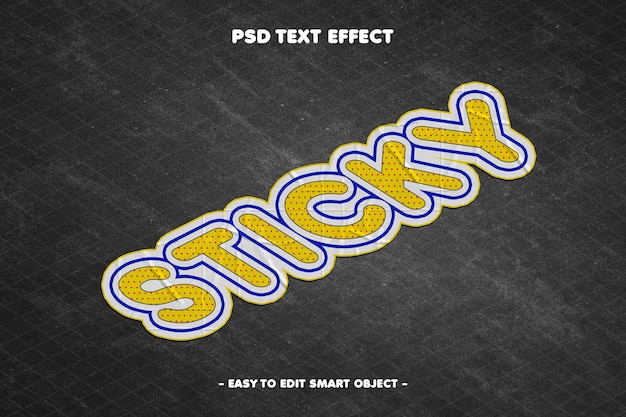 Gratis PSD sticker bewerkbaar teksteffect