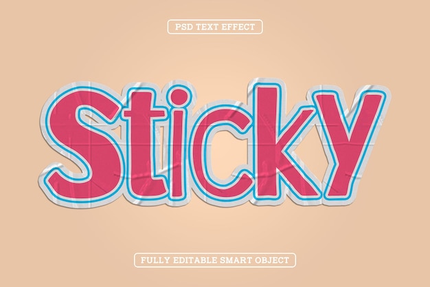 Gratis PSD sticker bewerkbaar teksteffect