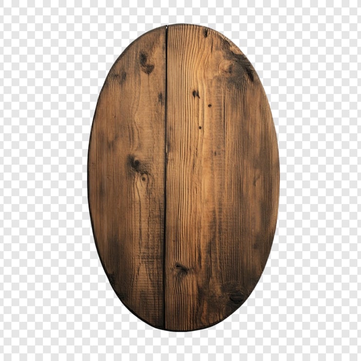 PSD gratuito tabla de madera rústica ovalada de textura de madera marrón natural