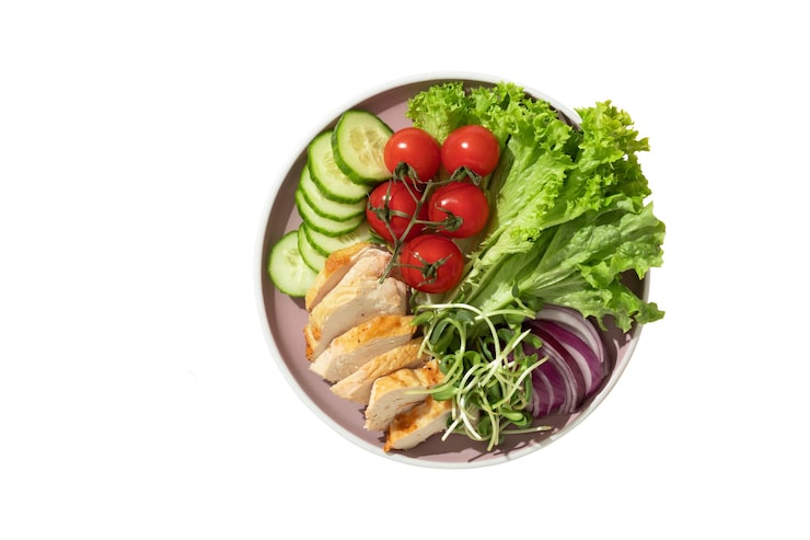 PSD Gratis tampilan atas hidangan diet keto still life
