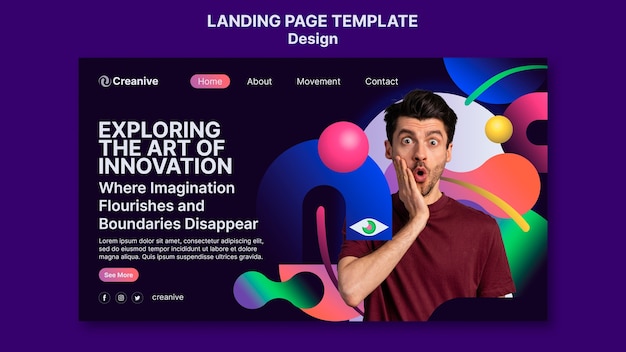 PSD Gratis templat desain gradien