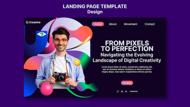 PSD Gratis templat desain gradien