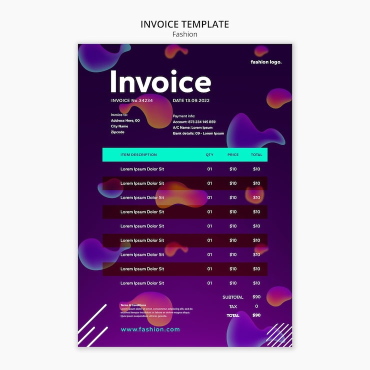 PSD Gratis templat desain mode gradien