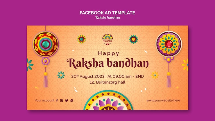 PSD Gratis templat facebook perayaan raksha bandhan