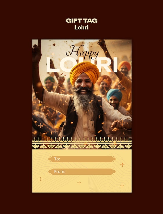 PSD Gratis templat perayaan festival lohri