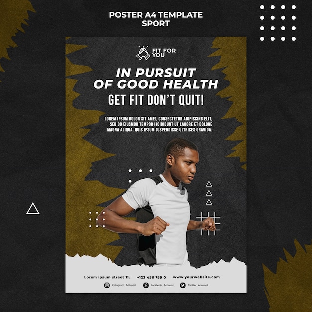 PSD Gratis templat poster bugar
