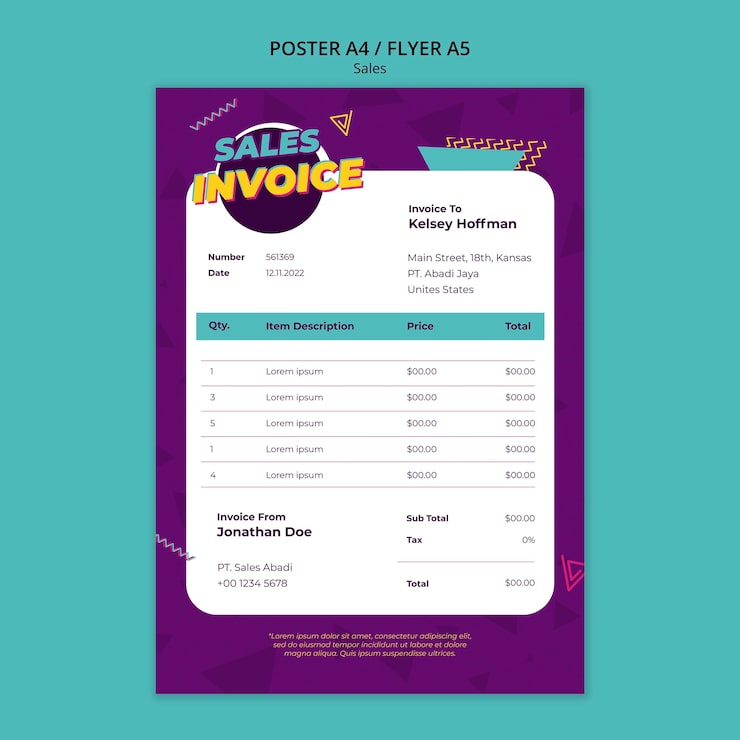 PSD Gratis templat poster diskon penjualan