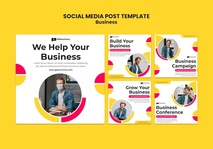 PSD Gratis templat posting media sosial saran bisnis