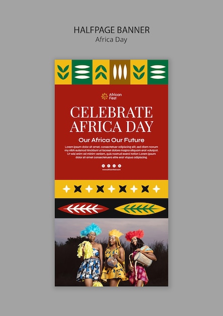 PSD Gratis templat spanduk perayaan hari afrika