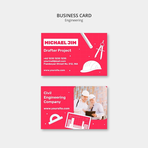 Gratis PSD template voor de dienst van software-ingenieur