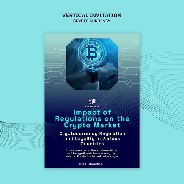 Gratis PSD template voor het concept van een cryptovaluta