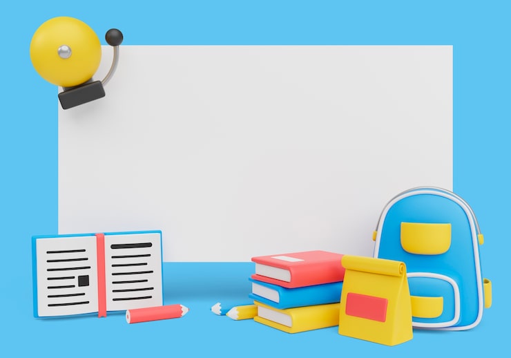 Gratis PSD terug naar school lege banner achtergrond