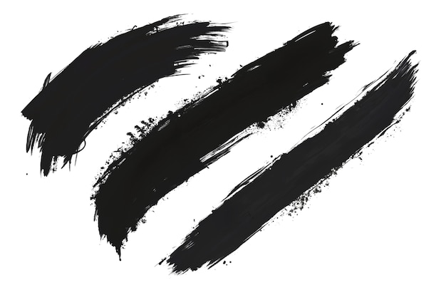 PSD gratuito tratto di pennello nero