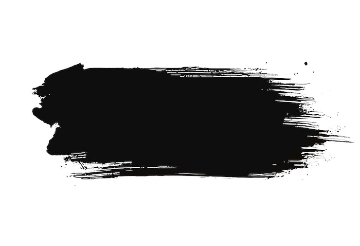 PSD gratuito tratto di pennello nero