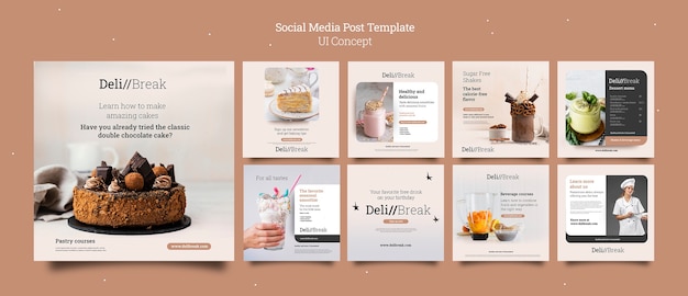 Gratis PSD ui ux instagram post ontwerpsjabloon