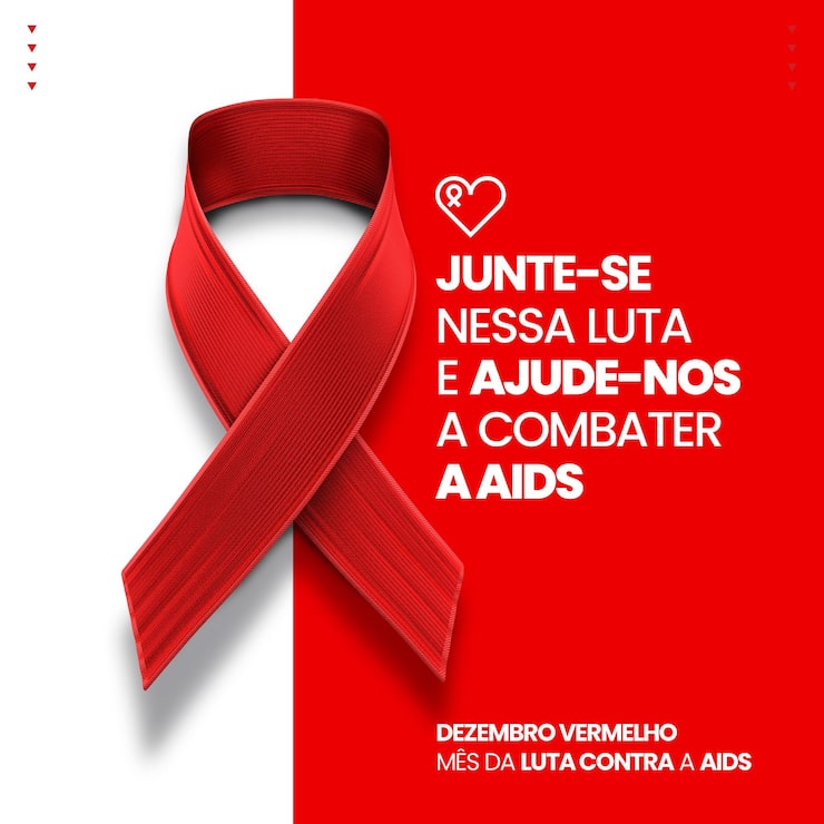 PSD Gratis umpan media sosial merah desember semua melawan aids