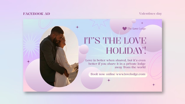 Gratis PSD valentijnsdagviering facebook sjabloon