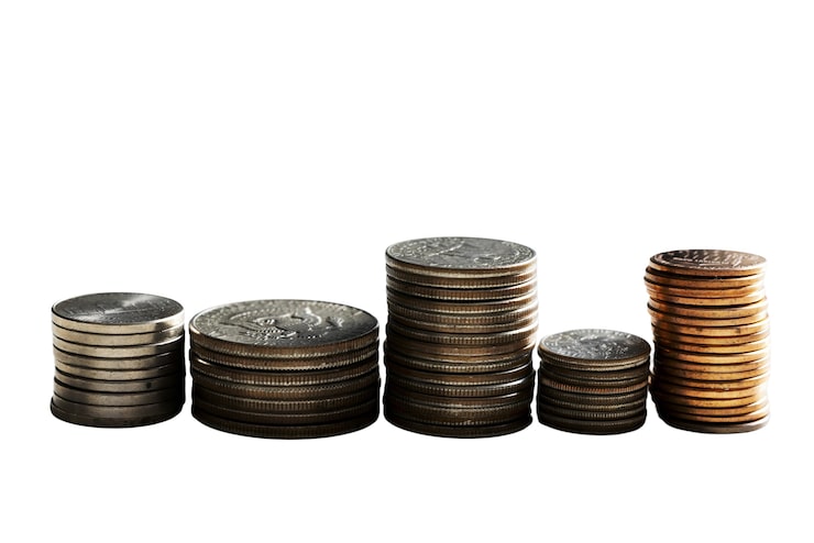 PSD gratuito varias monedas aisladas