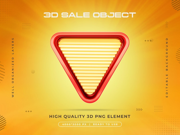 Gratis PSD verkoop object 3d render geïsoleerd