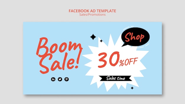 Gratis PSD verkoopkorting facebook-sjabloon