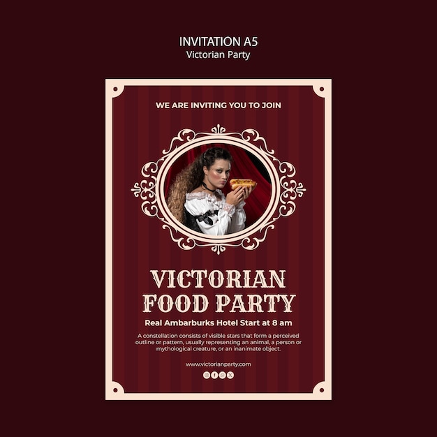 Gratis PSD victoriaanse partij sjabloonontwerp