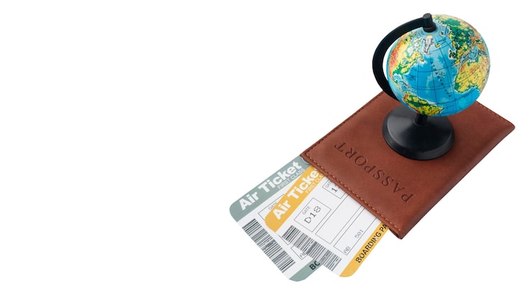 PSD gratuito vista de arriba sobre los objetos de viaje