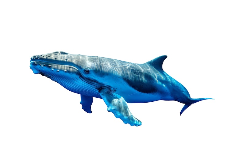 PSD gratuito vista de la ballena acuática