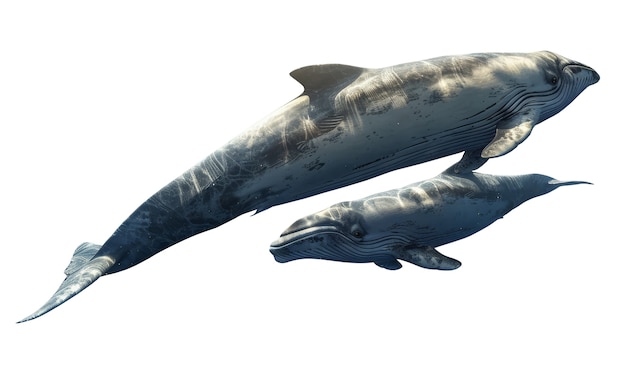 PSD gratuito vista de la ballena acuática