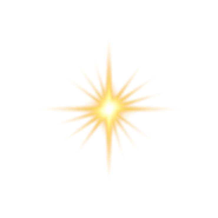 PSD gratuito vista de la estrella amarilla brillante