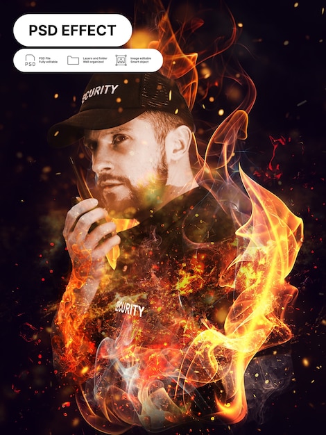 Gratis PSD vuurfoto-effect