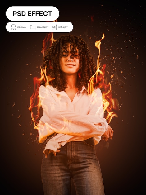 Gratis PSD vuurfoto-effect