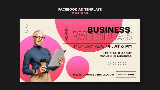 Gratis PSD webinar conferentie facebook-sjabloon